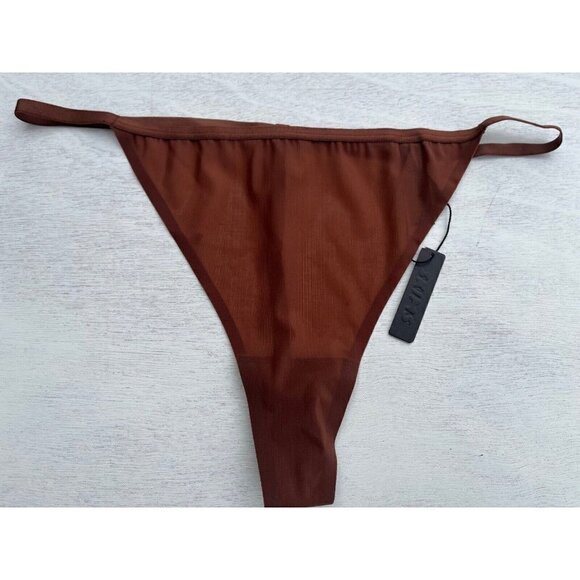 Skims Naked Collection String Thong Jasper Brown 3X Plus NEW T-string G-string - Picture 1 of 7